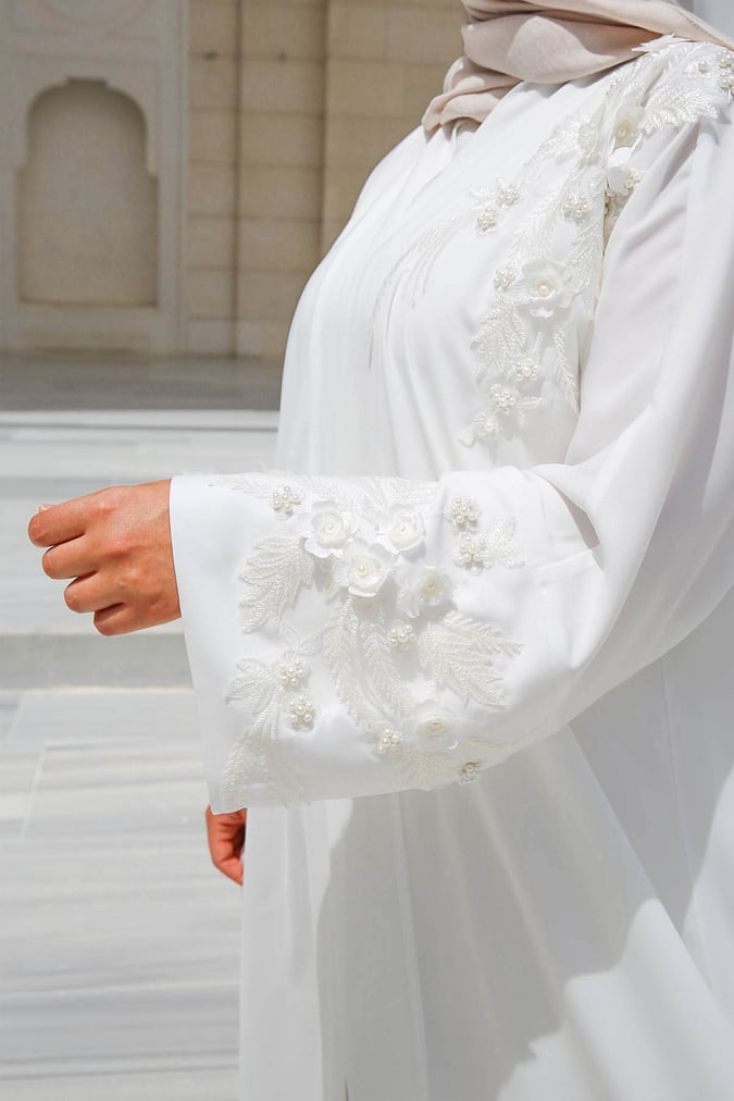 Abaya deluxe écru