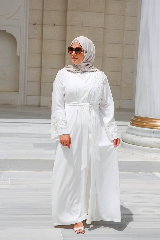 Abaya deluxe écru