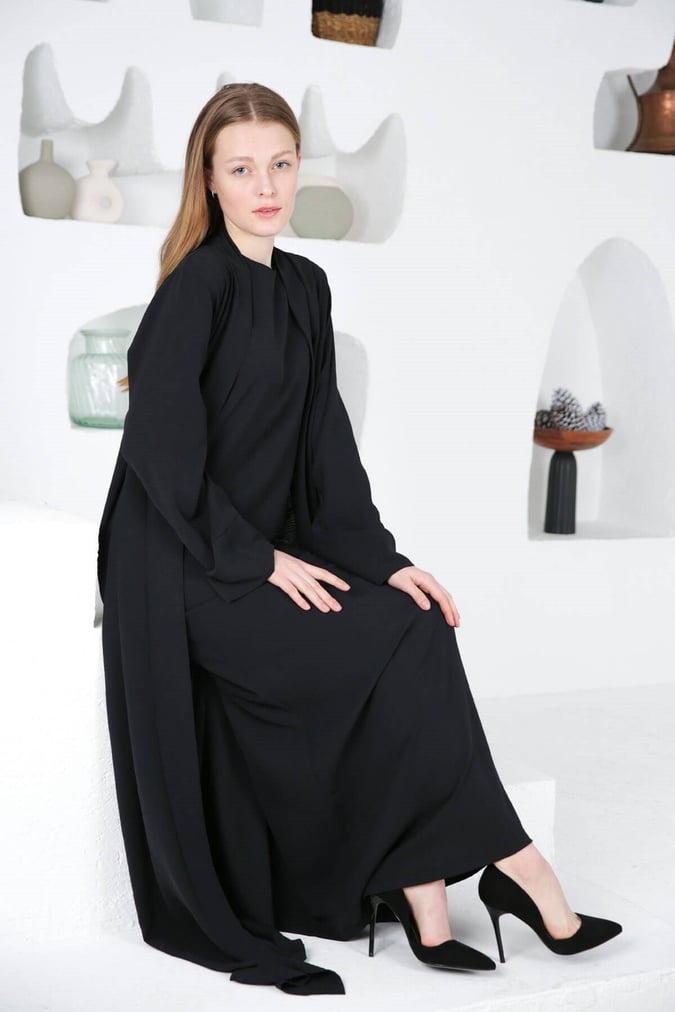 Ensemble abaya+robe fresh noir