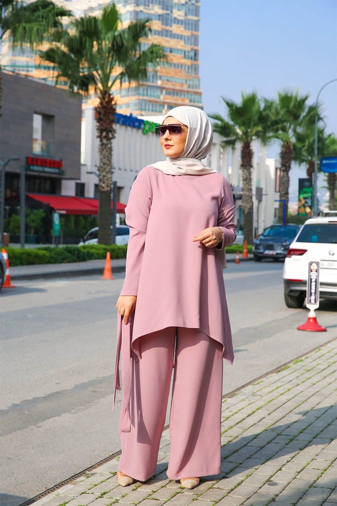 Ensemble modesty poudré