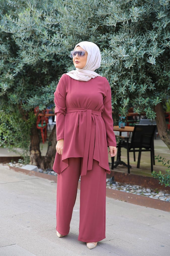 Ensemble modesty vieux rose