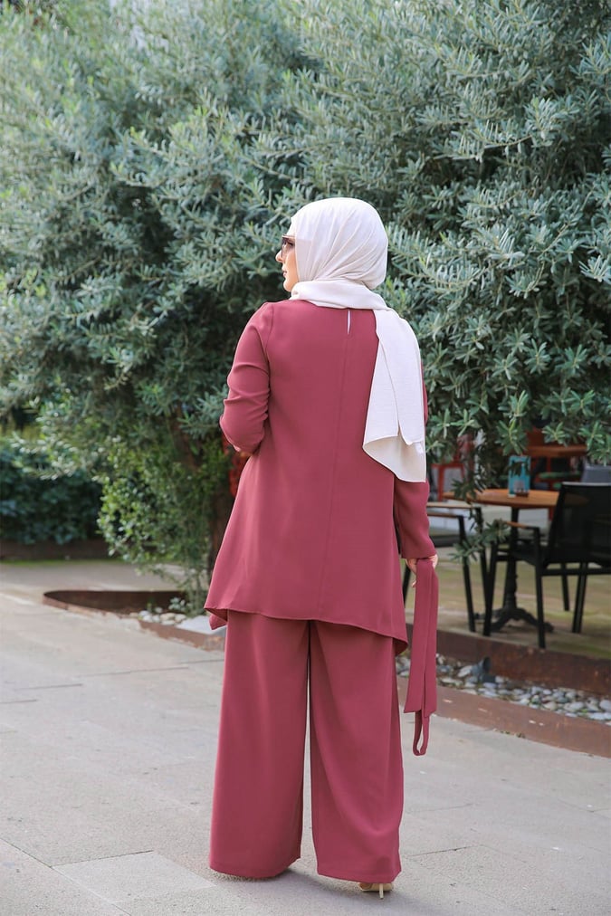 Ensemble modesty vieux rose