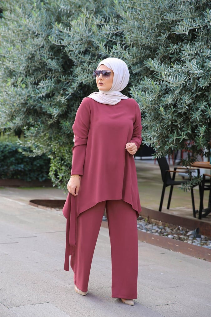 Ensemble modesty vieux rose