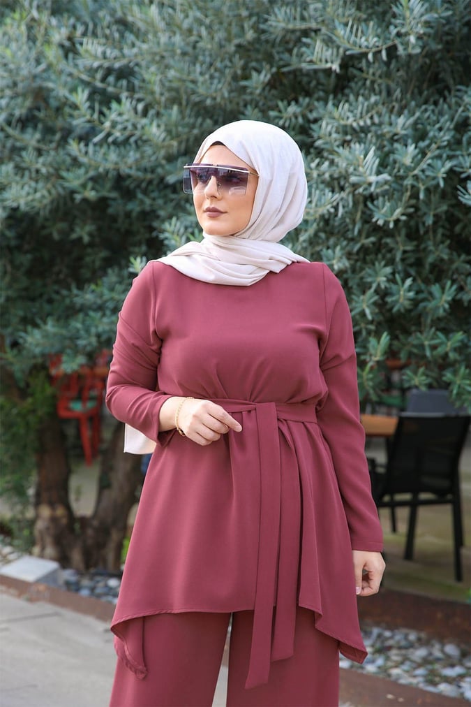 Ensemble modesty vieux rose