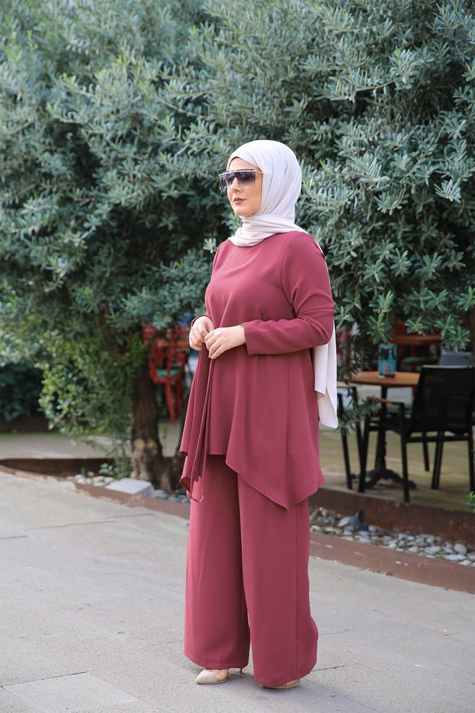Ensemble modesty vieux rose