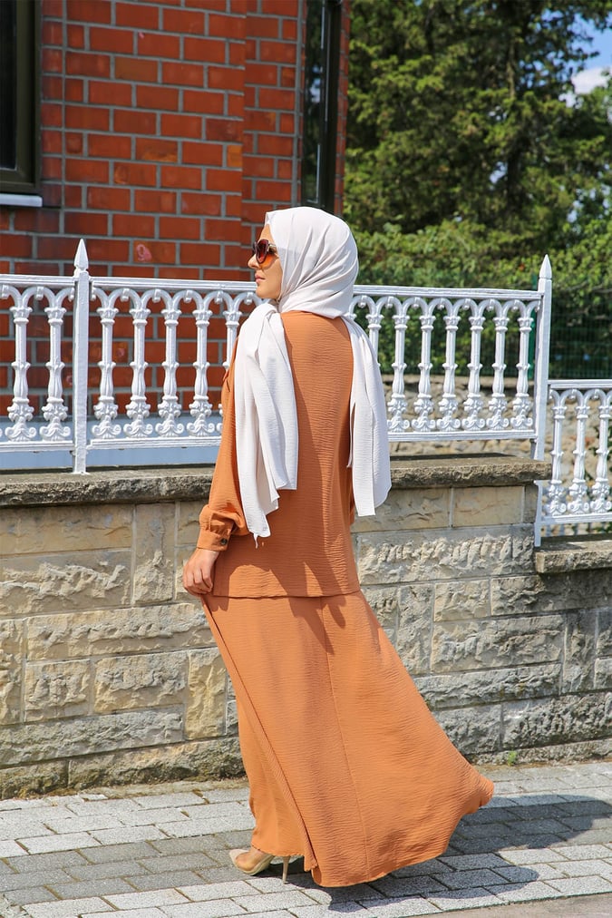 Ensemble jupe safari brique