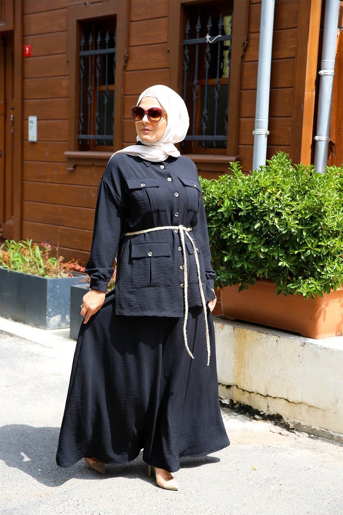 Ensemble safari jupe noir
