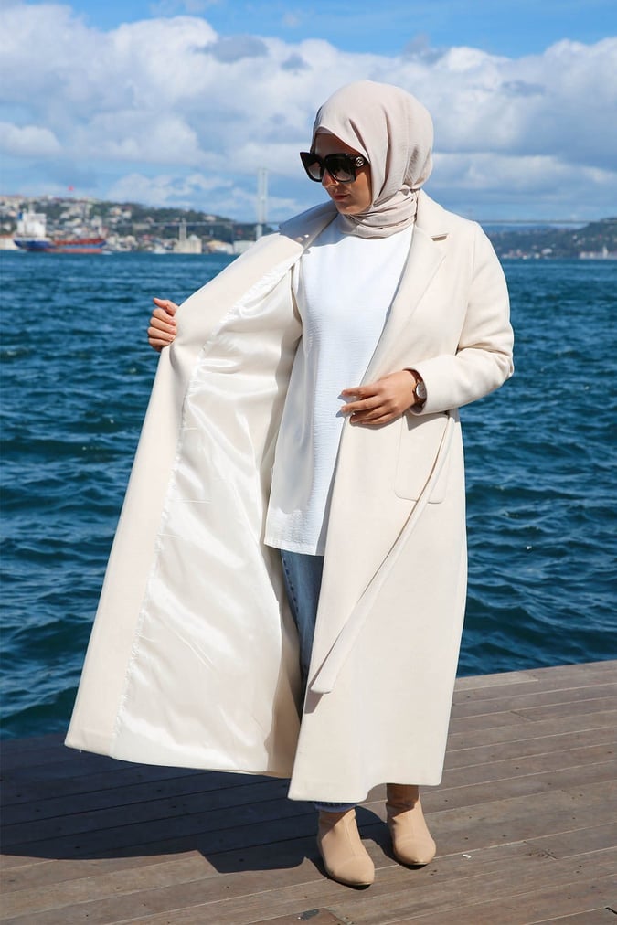 Manteau long beige