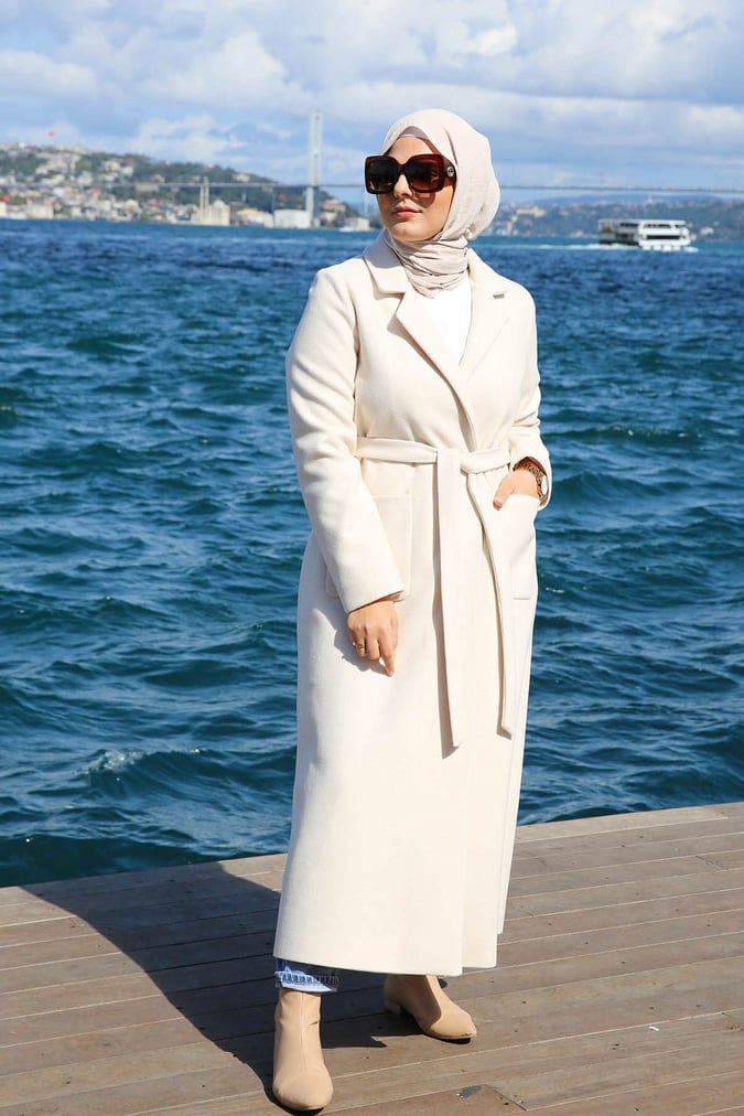 Manteau long beige