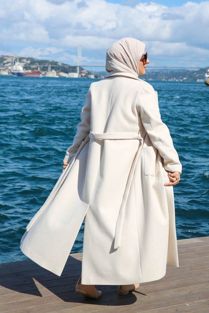 Manteau long beige