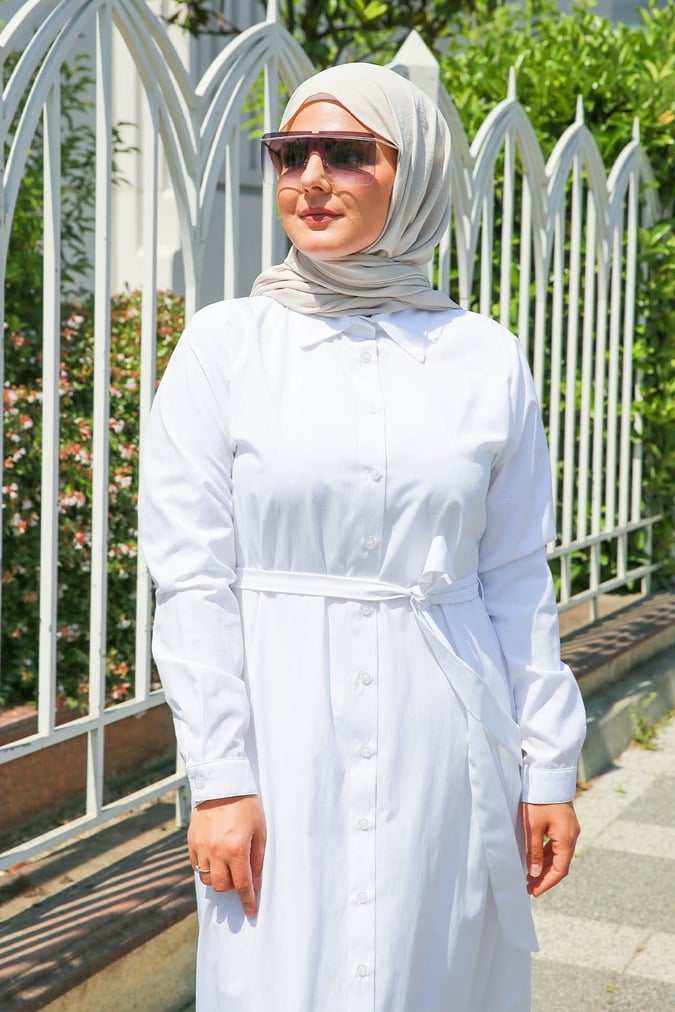 Robe chemise blanche