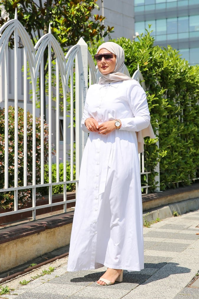 Robe chemise blanche