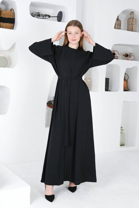 Ensemble abaya+robe fresh noir